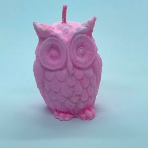 Pink Peony and Vanilla Owl Candle 🦉